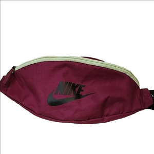 Nike Maroon and Mint Green Belt Bag